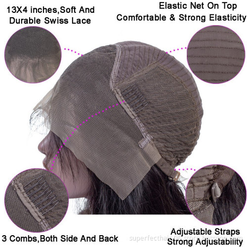 2020 Hot Selling Indian Human Hair Lace Frontal Wig Can Be Bleached Dyed No Tangle No Shedding Remy Human Hair Lace Wig